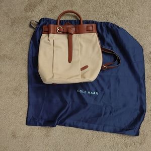 Cole Haan canvas backpack purse